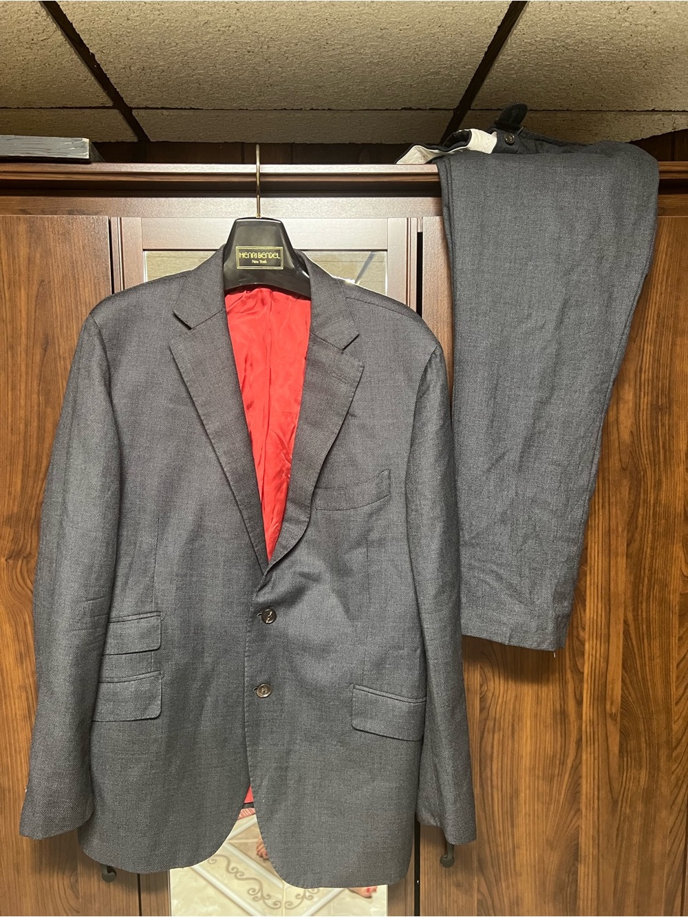 Suitsupply Men's Gray Wool Suit, Sz.46 S